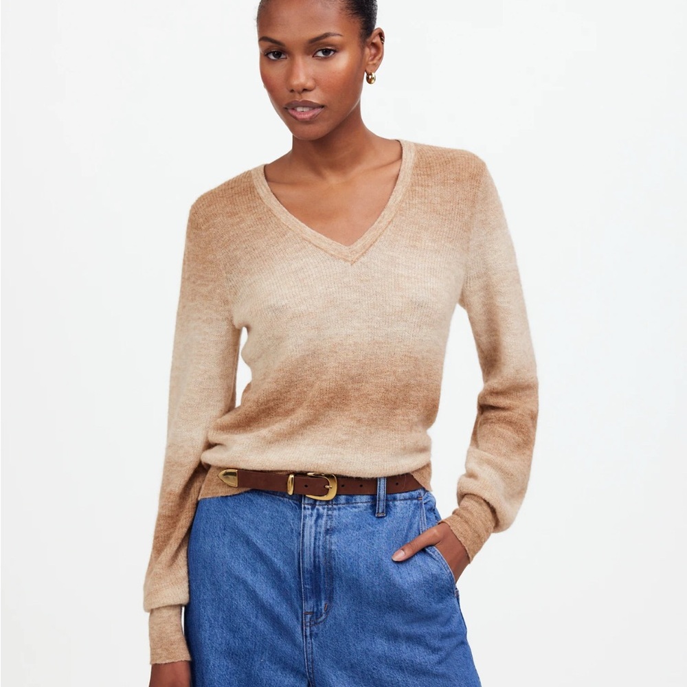 Madewell Alpaca-Blend Deep V-Neck Sweater